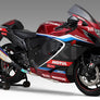 HAYABUSA 2021-23 JMCA RACE R-11Sq R TITANIUM FULL SYSTEM WITH TITANIUM BLUE SLEEVE