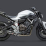 FZ/MT-07 15-26 / XSR700 18-26 / R7 22-26 Race R-77 Stainless Full Exhaust, w/ CF Muffler
