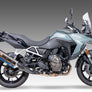 V-STROM 800 23-25 R-77J Stainless Slip-On Exhaust, w/ Blued Titanium Muffler
