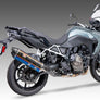 V-STROM 800 23-25 R-77J Stainless Slip-On Exhaust, w/ Blued Titanium Muffler