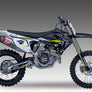 TF450 2025 RS-12 Stainless Full Exhaust, w/ Aluminum Muffler