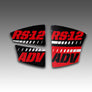 MUFFLER BADGE RS-12 ADV End Cap Decal Set (3 pcs)