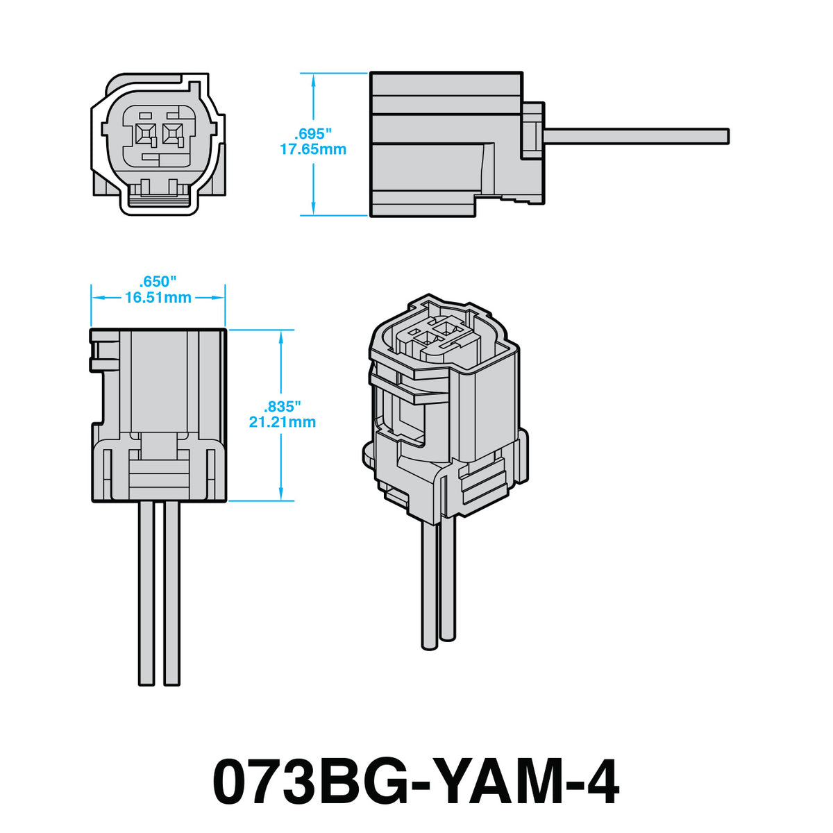 Be In Your Mind Lot De 4 Adaptateurs De Câblage Pour Clignotants Compatibles Avec Yamaha 22,5 Cm