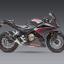 CBR500R 16-25 R-77 Stainless Slip-On Exhaust, w/ Carbon Fiber Muffler