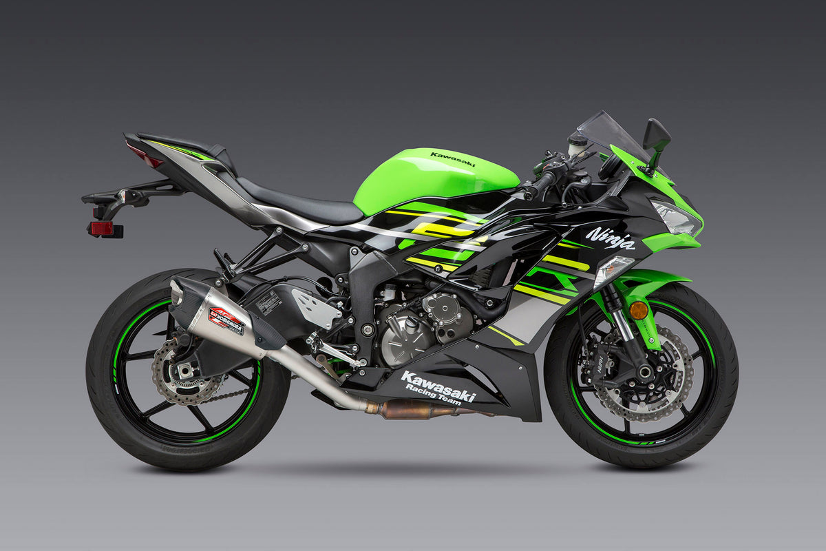 ZX-6R 19-23 AT2 Stainless 3/4 Exhaust, w/ Stainless Muffler