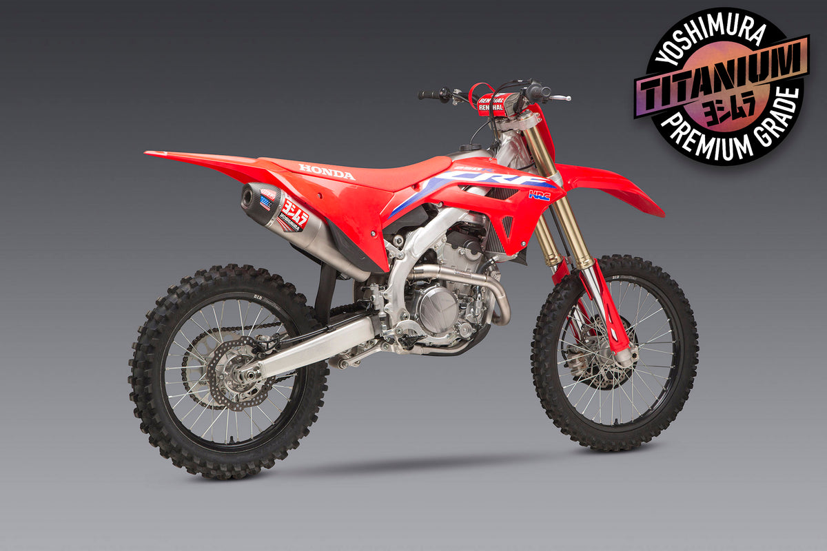 Yoshimura CRF250R RX 2022 24 RS 12 Titanium Full Exhaust w