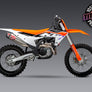 KTM 450SX-F FE 22-26 / Husqv FC450 RE 22-26 RS-12 Titanium Full Exhaust, w/ Titanium Muffler