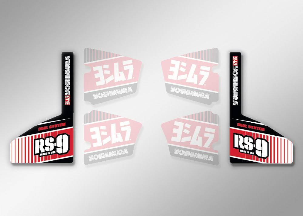 Yoshimura Replacement RS9 V2 CANISTER DECAL, LH & RH – Yoshimura