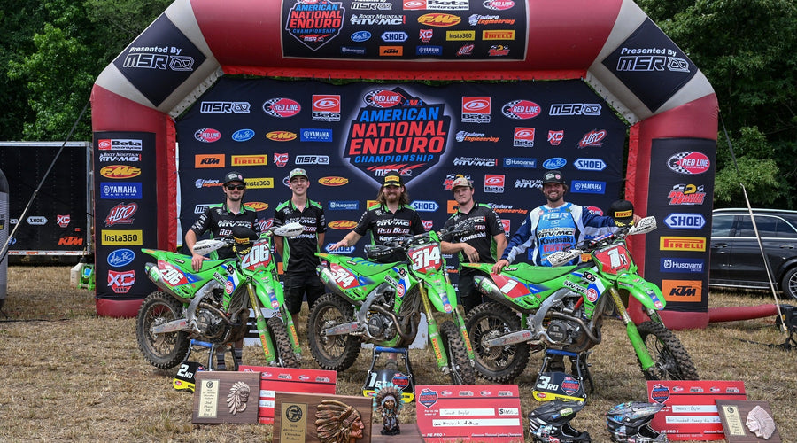 Rocky Mountain Red Bear Kawasaki Team Green™ Sweep the Podium at Cherokee National Enduro