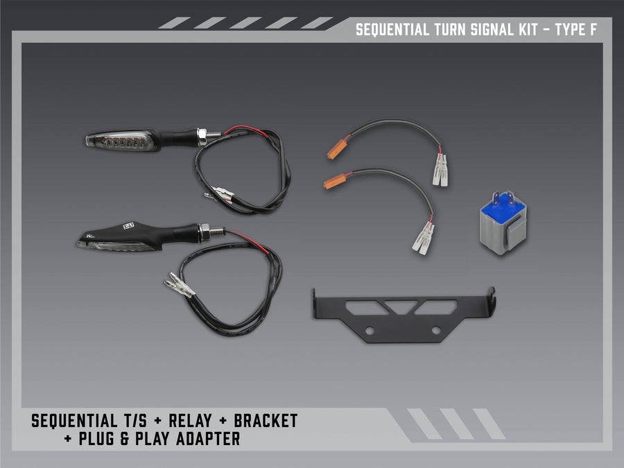 Fender Eliminator Sequential Turn Signal Bracket Kit, Type F