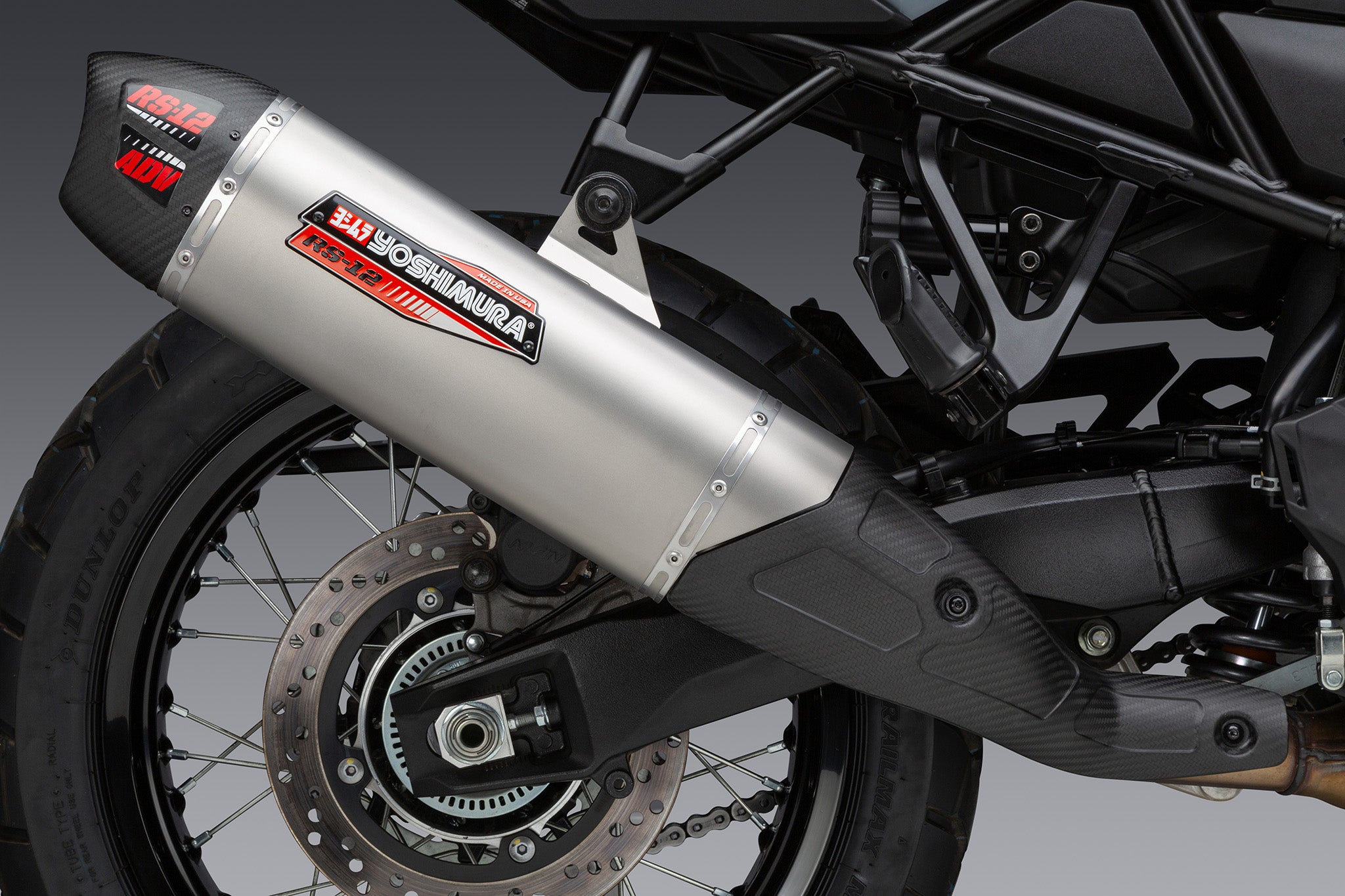 Yoshimura V Strom 800 2023 RS 12 ADV Stainless Slip On Exhaust Stainless Muffler 11710BS520