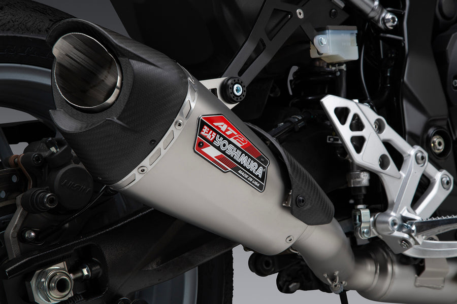 GSX-8S/R 23-24 AT2 Stainless Full Exhaust, w/ Stainless Muffler