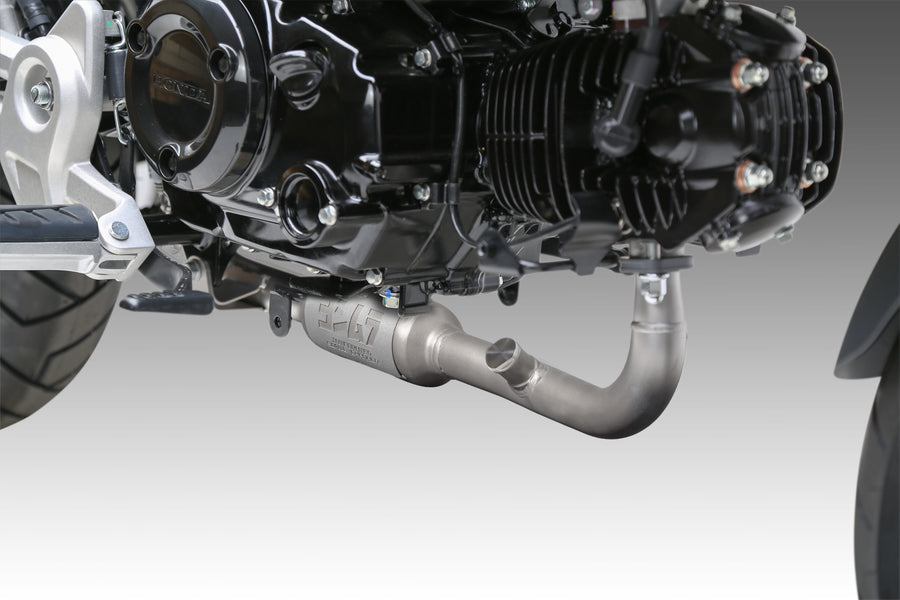 GROM 2022-25 RS-9T Stainless High Mount Full Exhaust, w/ Stainless Muffler