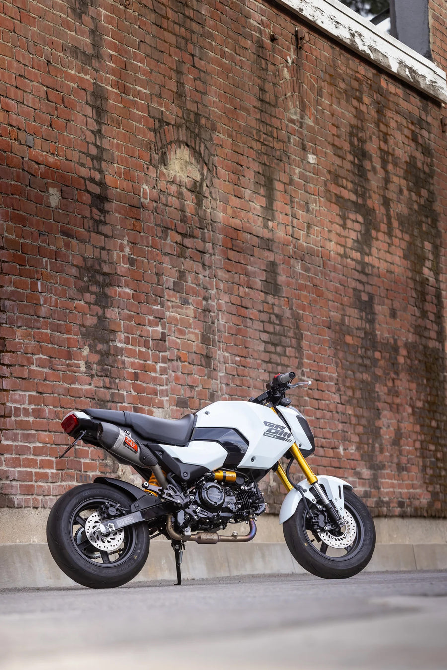 GROM 2022-25 RS-9T Stainless High Mount Full Exhaust, w/ Stainless Muffler