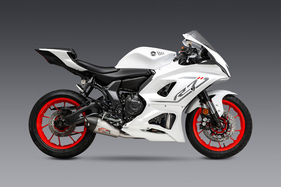 R7 22-25 / MT-07 17-24 Race AT2 Stainless Full Exhaust, w/ Stainless Muffler