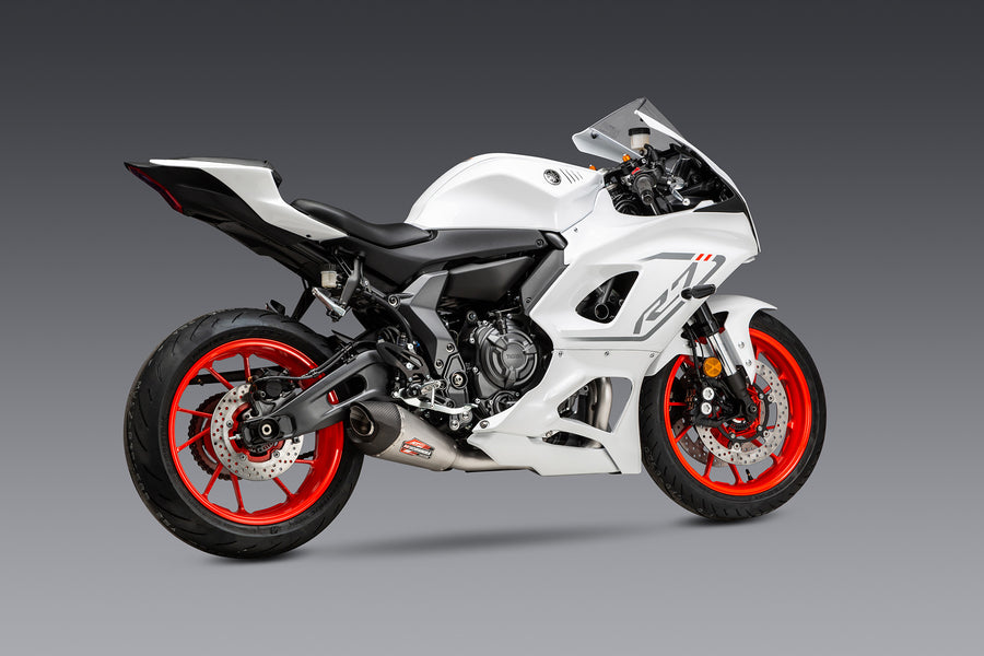 R7 22-25 / MT-07 17-24 Race AT2 Stainless Full Exhaust, w/ Stainless Muffler
