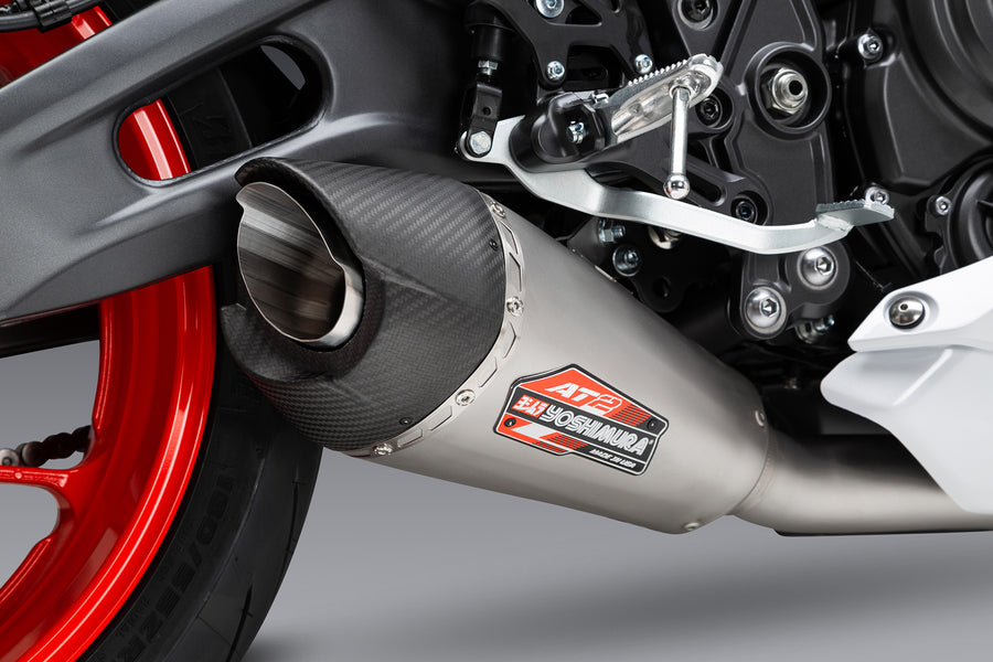 R7 22-25 / MT-07 17-24 Race AT2 Stainless Full Exhaust, w/ Stainless Muffler