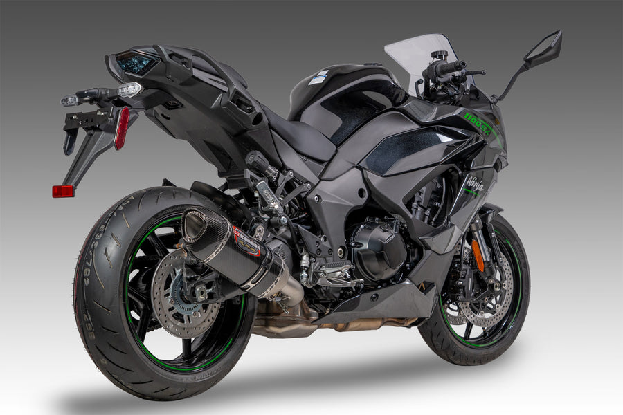 NINJA 1000SX 20-24 / NINJA 1100SX 2025 ALPHA Stainless Slip-On Exhaust, w/ Carbon Fiber Muffler
