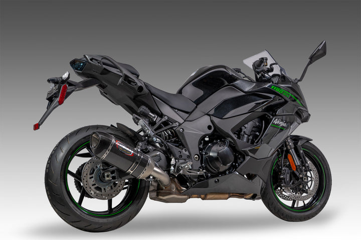 NINJA 1000SX 20-24 / NINJA 1100SX 2025 ALPHA Stainless Slip-On Exhaust, w/ Carbon Fiber Muffler