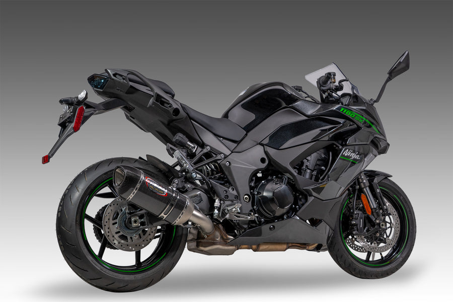 NINJA 1000SX 20-24 / NINJA 1100SX 2025 ALPHA Stainless Slip-On Exhaust, w/ Carbon Fiber Muffler