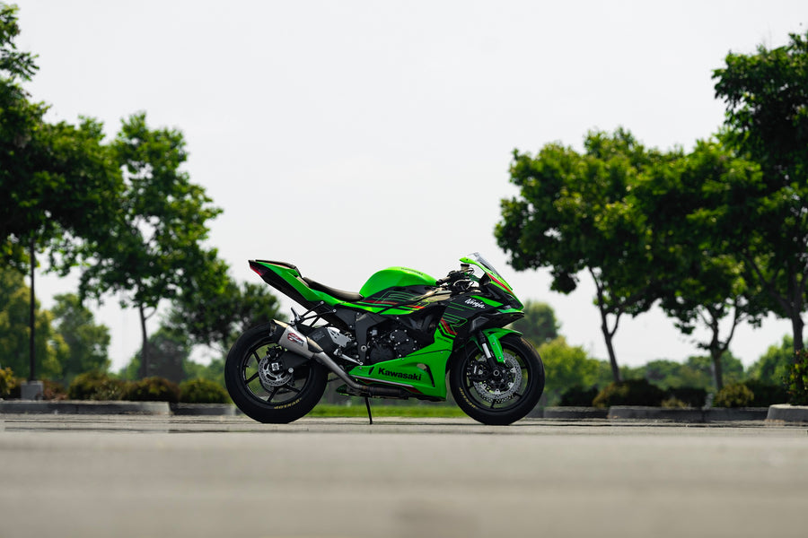ZX-6R 2019-25 AT2 Stainless 3/4 Exhaust, w/ Stainless Muffler