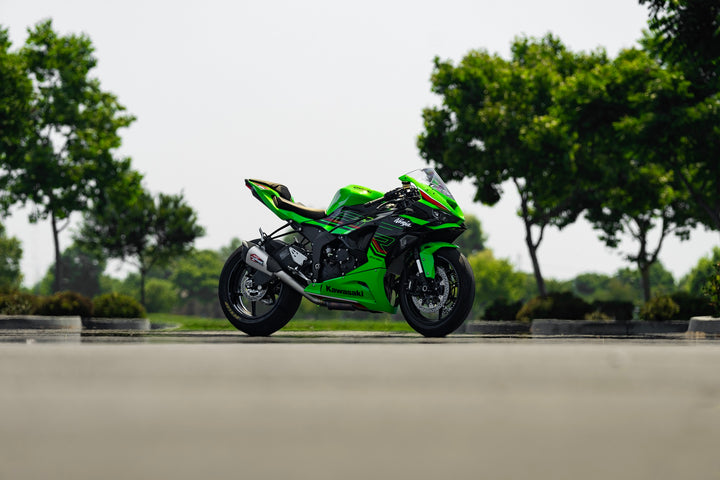 ZX-6R 2019-25 AT2 Stainless 3/4 Exhaust, w/ Stainless Muffler