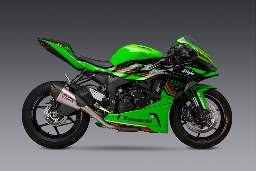 ZX-6R 2019-25 AT2 Stainless 3/4 Exhaust, w/ Stainless Muffler