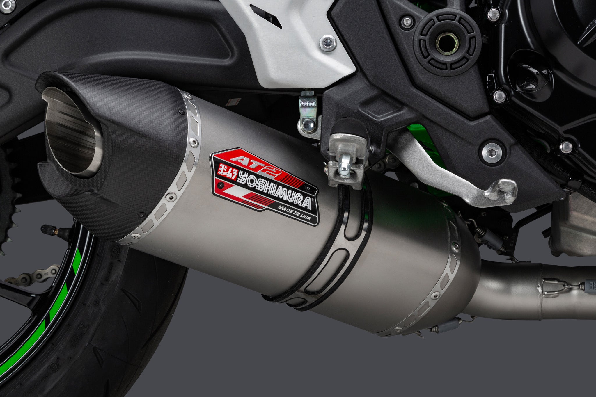 Yoshimura Ninja/Z 650 17-26 AT2 Stainless Exhaust w/ Stainless