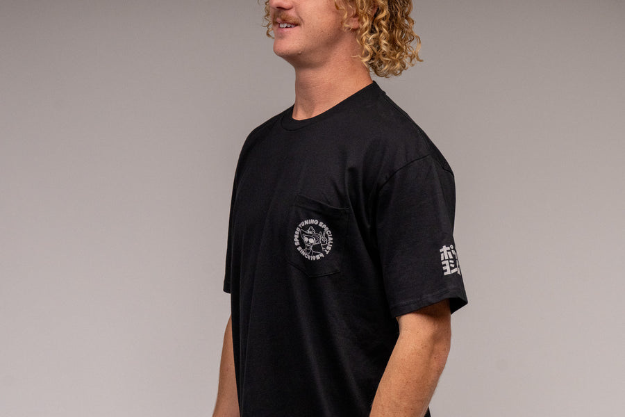 Pop Pocket Tee Black