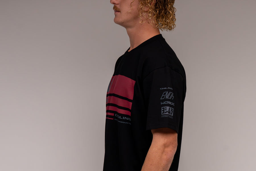 Racing Stripe Tee Black