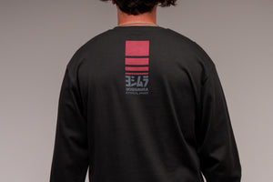 Yoshimura Racing Stripe Long Sleeve Tee in Coal (Size S to XXL