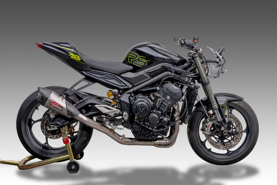 USヨシムラ AT2 スリップオン　Triumph Street Triple Yoshimura Street Triple 765 23-26 Race AT2 Titanium Full Exhaust