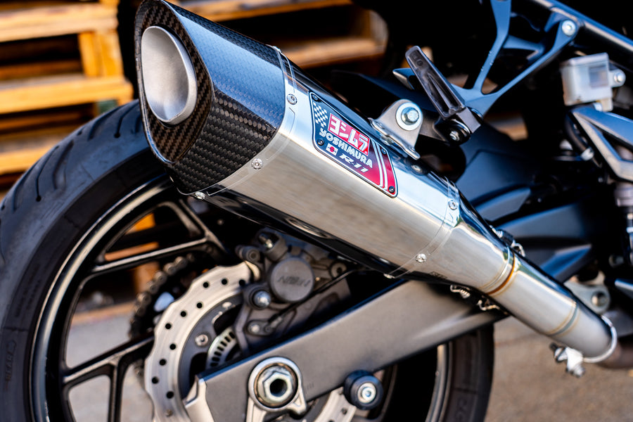 GSR750 2011-16 / GSX-S750 17-22 R-11 Stainless Slip-On Exhaust, w/ Stainless Muffler