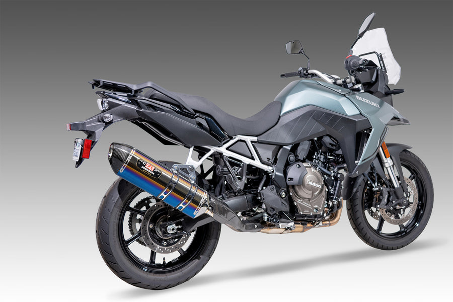 V-STROM 800 23-25 R-77J Stainless Slip-On Exhaust, w/ Blued Titanium Muffler