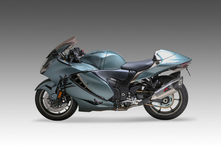 HAYABUSA 2021-25 Race R-11SQ-R Dual Stainless Slip-On Exhaust, w/ Stainless Mufflers