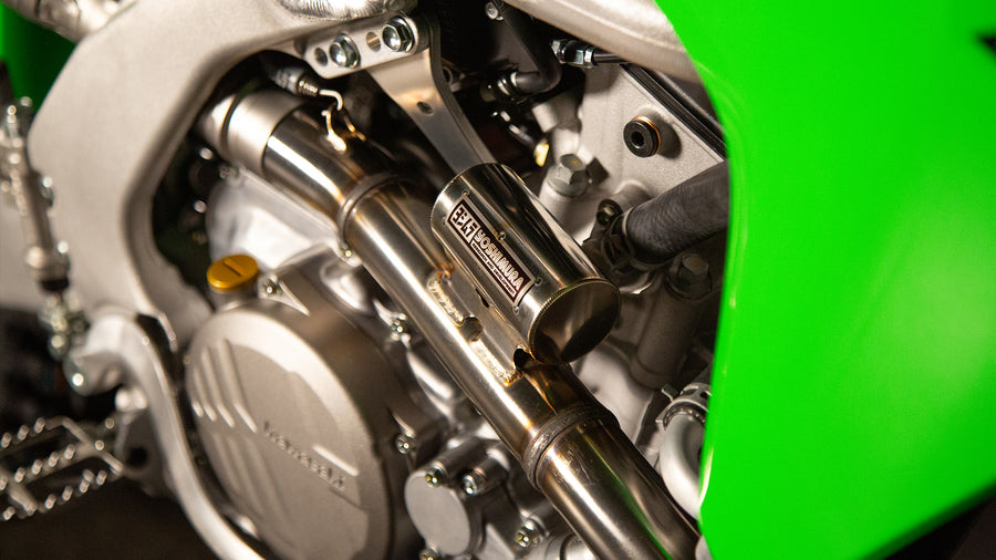 KX250/X 2025 RS-12 Stainless Full Exhaust, w/ Stainless Muffler