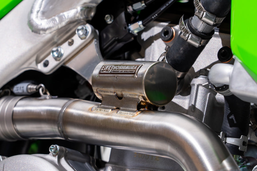 KX450/X 24-26 RS-12 Stainless Full Exhaust, w/ Stainless Muffler