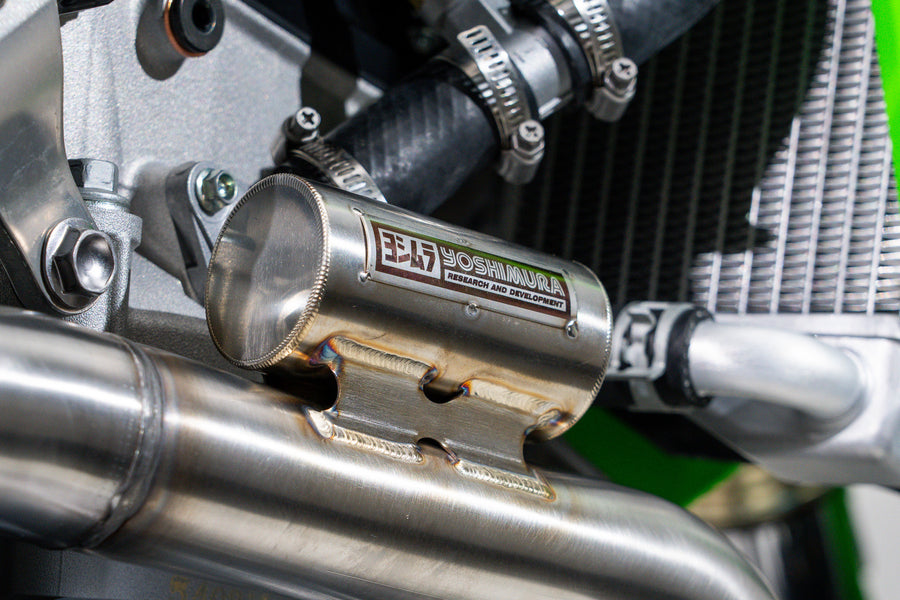 KX450/X 24-26 RS-12 Stainless Full Exhaust, w/ Stainless Muffler