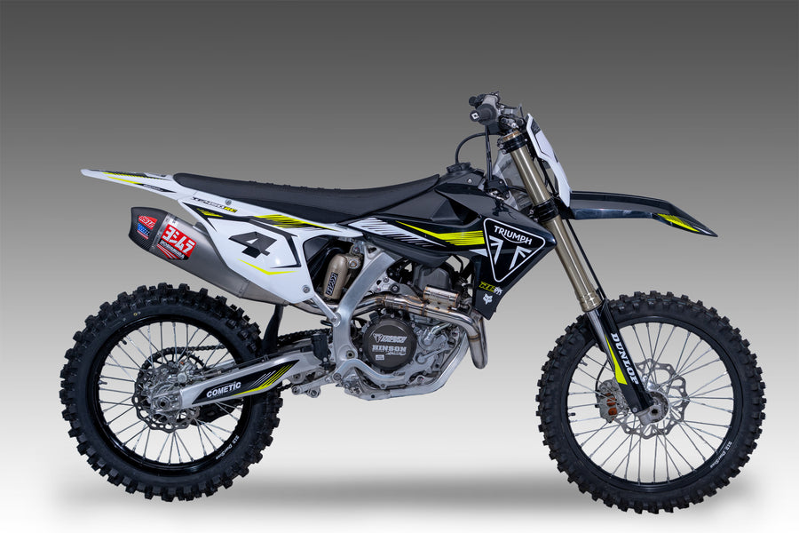 TF450 2025 RS-12 Stainless Full Exhaust, w/ Aluminum Muffler