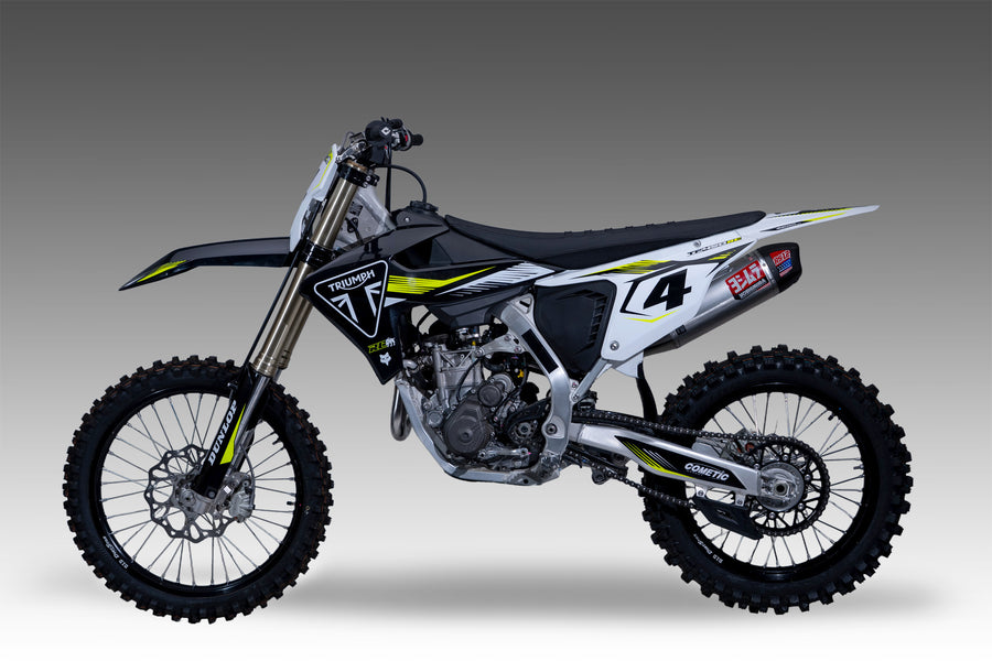 TF450 2025 RS-12 Stainless Full Exhaust, w/ Aluminum Muffler