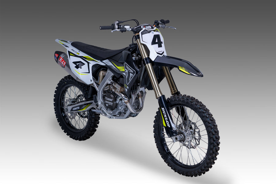 TF450 2025 RS-12 Stainless Full Exhaust, w/ Aluminum Muffler