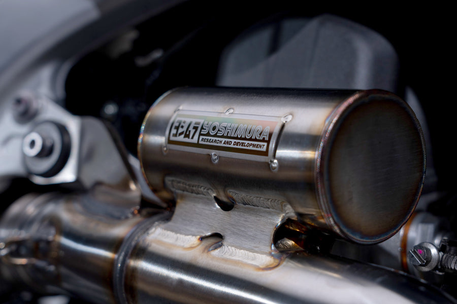 TF450 2025 RS-12 Stainless Full Exhaust, w/ Aluminum Muffler