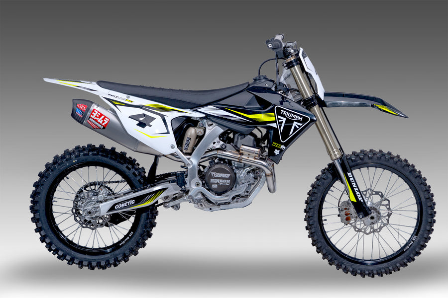 TF450 2025-26 RS-12 Stainless Full Exhaust, w/ Aluminum Muffler