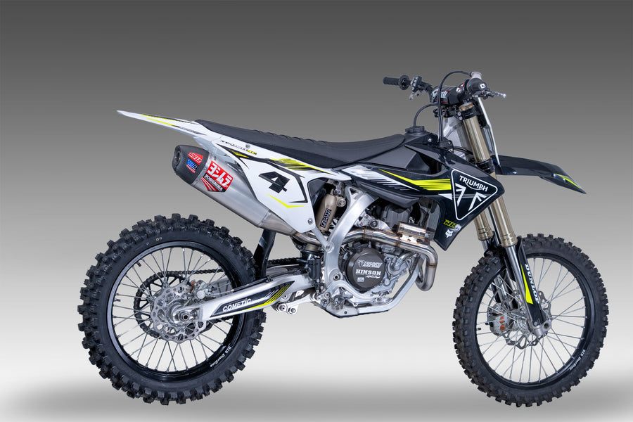 TF450 2025-26 RS-12 Stainless Full Exhaust, w/ Aluminum Muffler