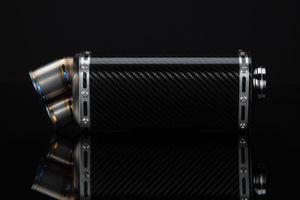 Yoshimura BUILDER SERIES TRI-OVAL DUAL TIP MUFFLER KIT
