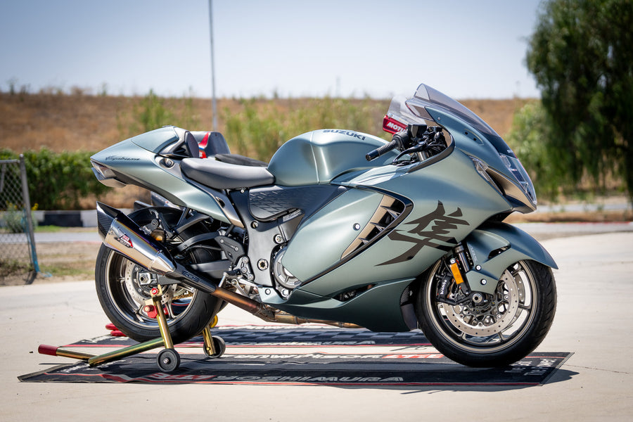 HAYABUSA 2021-25 Race R-11SQ-R Dual Stainless Slip-On Exhaust, w/ Titanium Mufflers