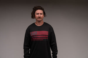 Racing Stripe Long Sleeve Tee Coal