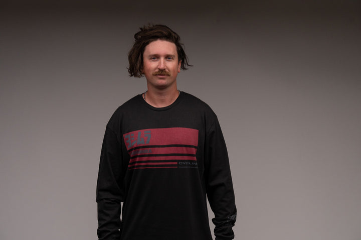 Racing Stripe Long Sleeve Tee Coal