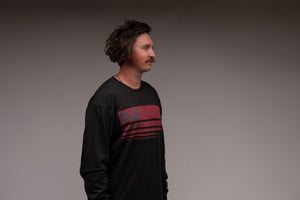 Racing Stripe Long Sleeve Tee Coal