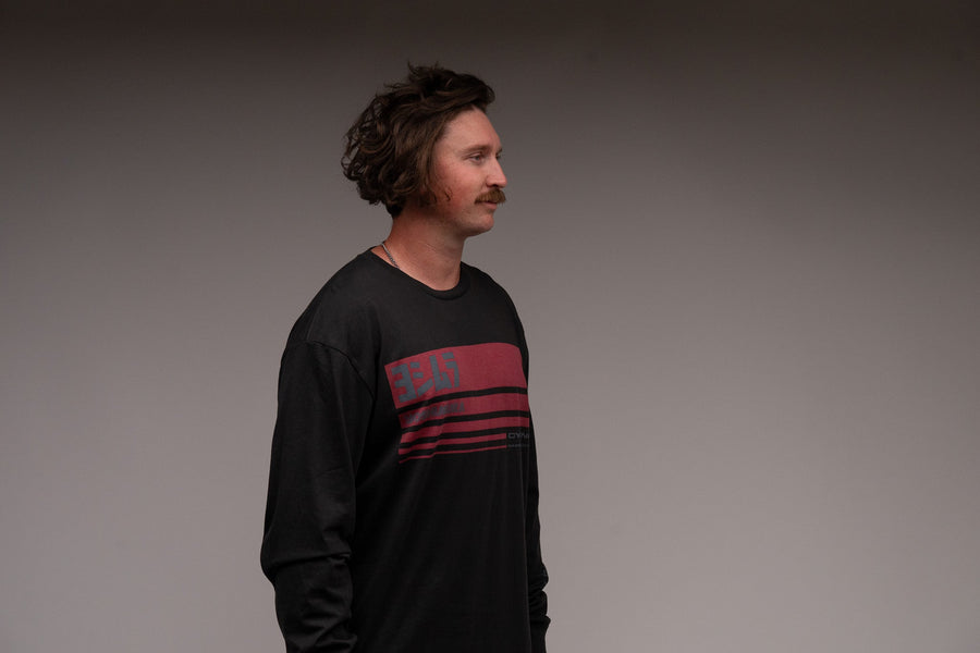 Racing Stripe Long Sleeve Tee Coal